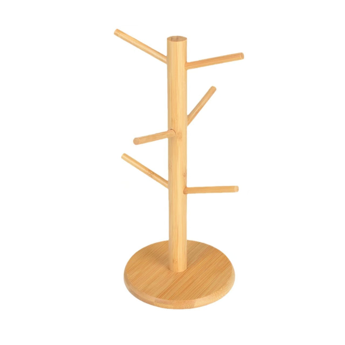 Bamboo Cup Holder Mug Storage Rack Kitchen Organizer
