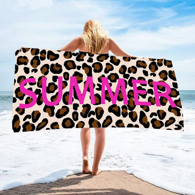 Portable Microfiber Quick Dry Beach Shawl Towel Absorbent Bath Wrap for Swimming Pool & Vacation