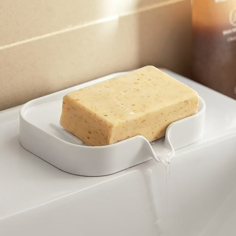 Self-Draining Soap Dish, ABS Bathroom Soap Holder Tray