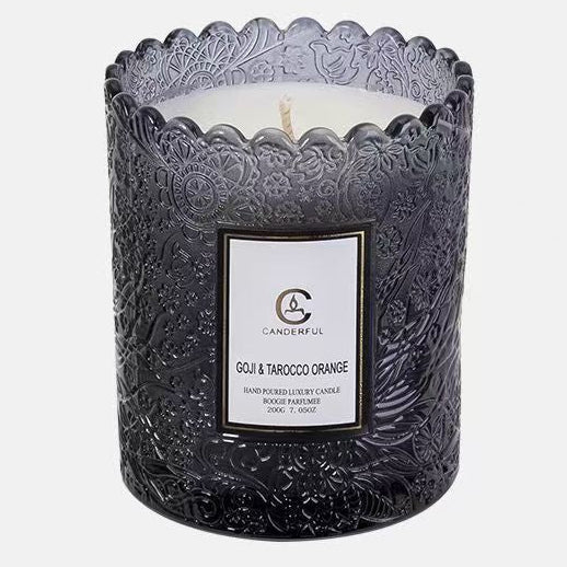 Embossed Glass Scented Candle