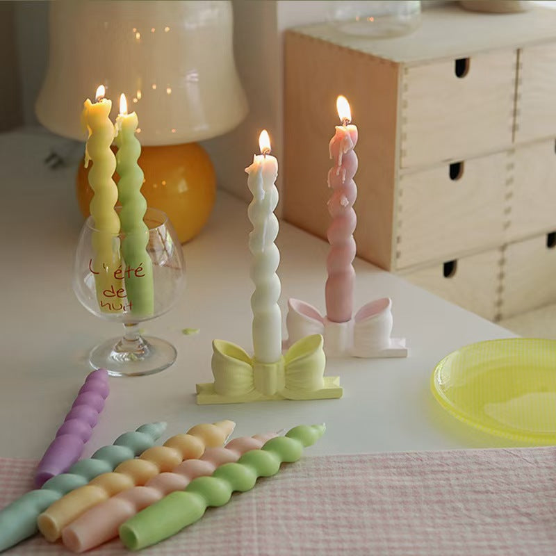 Spiral Twist Decorative Taper Candle