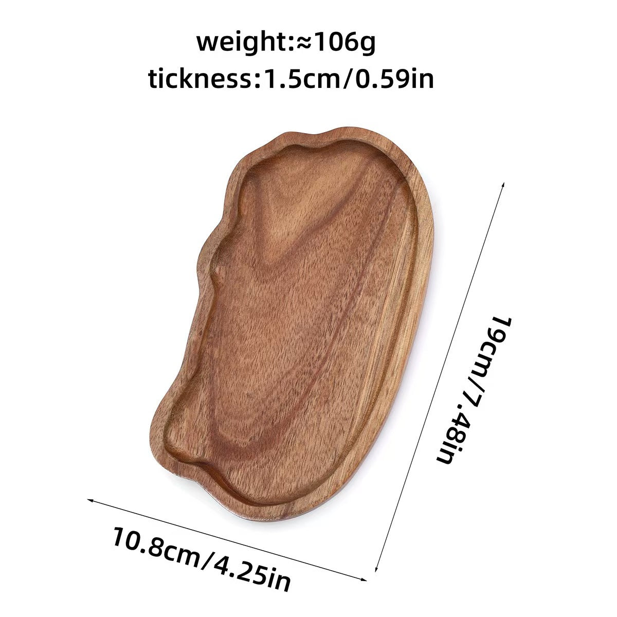 Wood Cloud Shape Serving Tray Decorative Storage Tray
