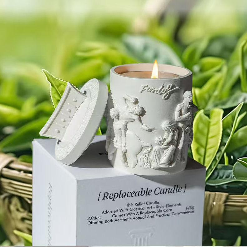 Embossed Resin Cup Scented Candle