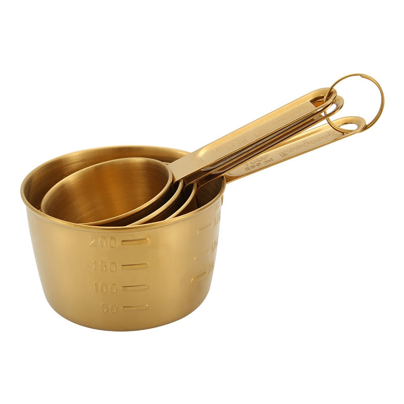 Stainless Steel Measuring Cups and Spoons Set