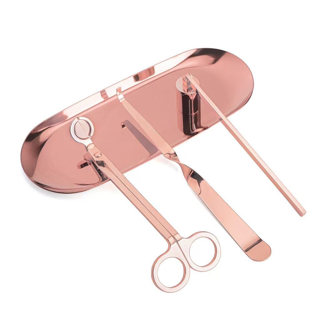 3 Piece Candle Care Set Wick Trimmer Snuffer and Lighter