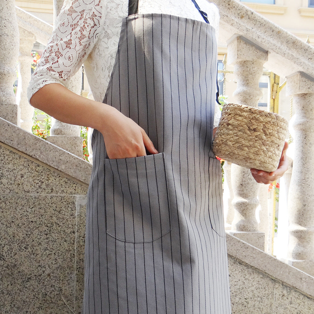 Geometric Kitchen Apron, Nordic Gray Protective Cooking Apron