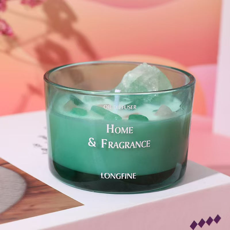 Langfine Crystal Glass Cup Scented Candle