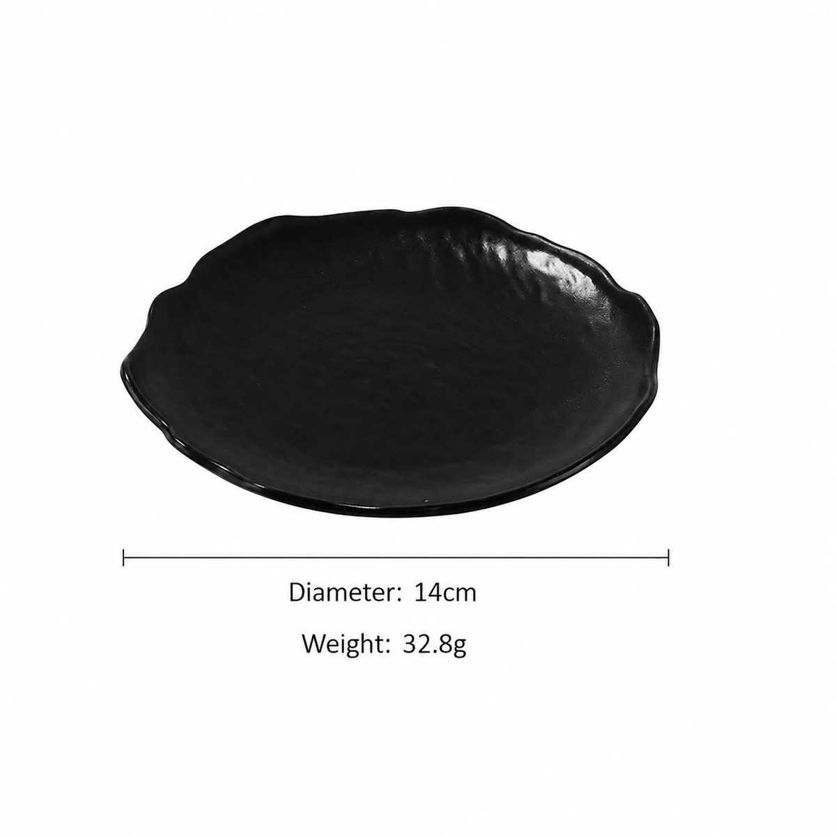 14cm PP Dessert Plate – Irregular Wavy Edge Plastic Serving Dish for Café, Bakery