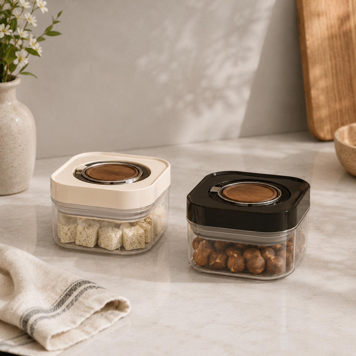 450ml Small Press Seal Storage Container Portable Airtight Kitchen Food Storage Jar