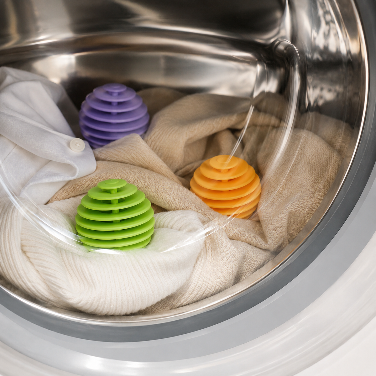 Anti-Knot Laundry Soft Cleaning Balls, Washing Machine Fabric Care & Stain Removal Tool (3pcs Set)