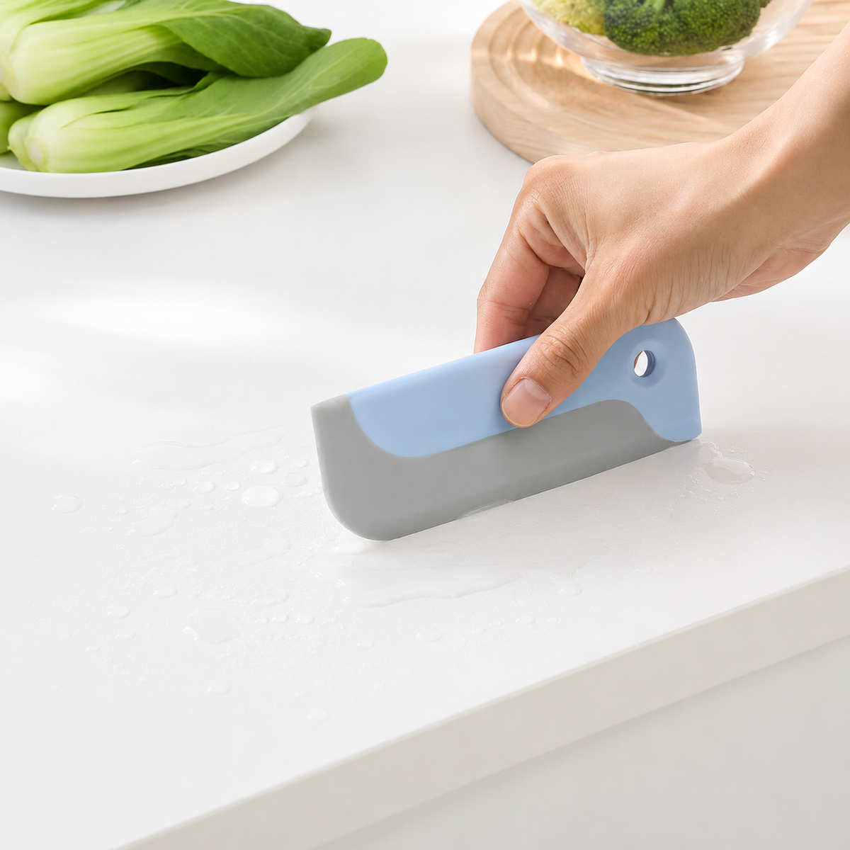 Soft Blade Squeegee Cleaner, Bathroom & Glass Water Stain Removal Tool
