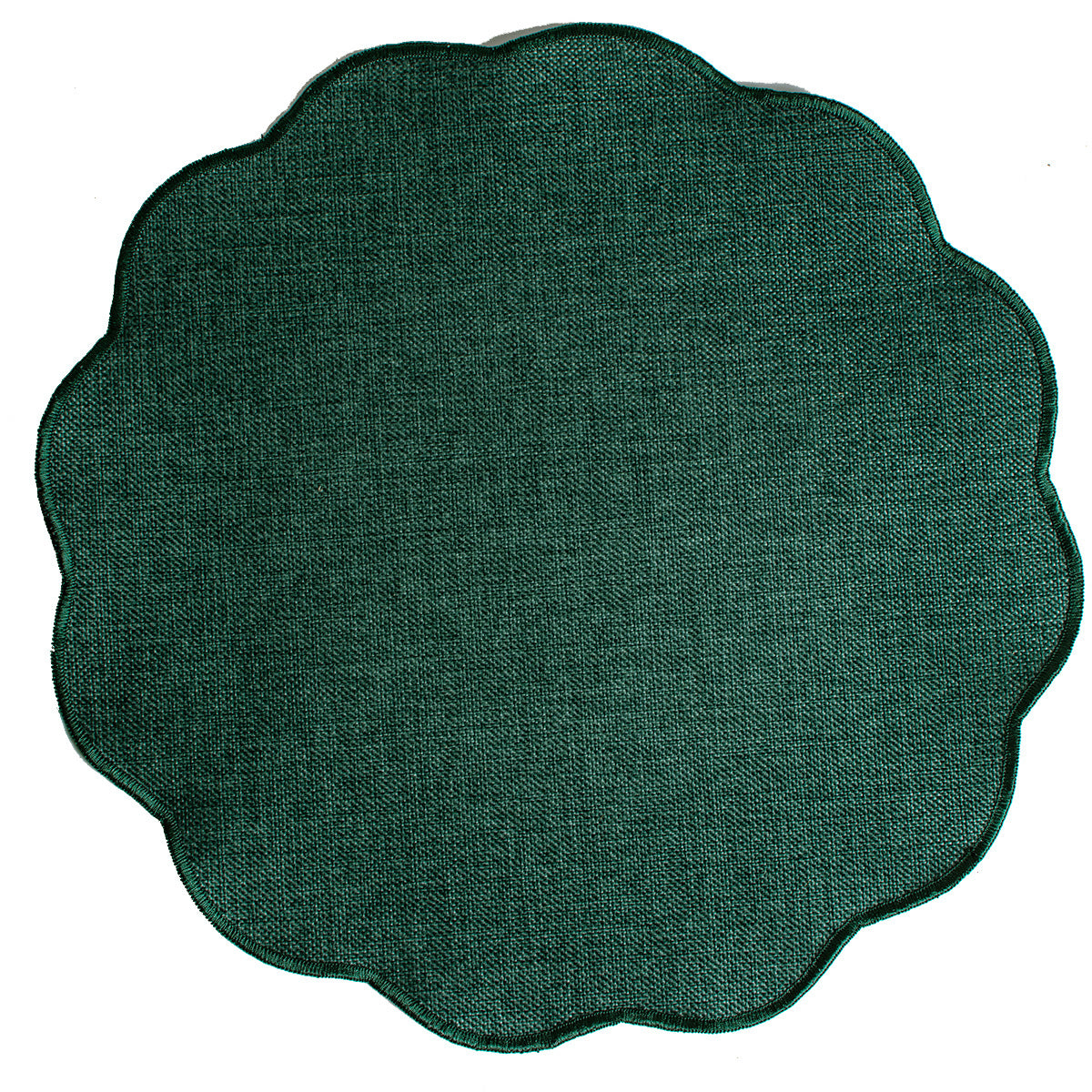 Scalloped Round Placemat – Woven Table Mat  for Dining Tables, Plates & Home Table Settings