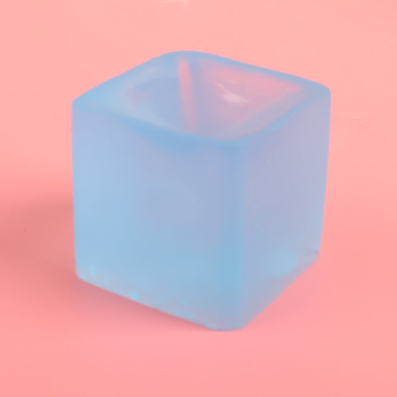 Ice Cube Squishy Toy – Transparent Color Stress Relief Fidget Cube