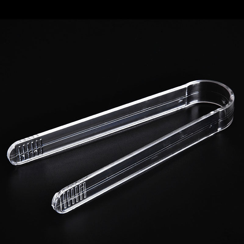Acrylic Ice Tongs, Clear Serving Tongs for Ice, Food, Pastries, and Buffet – Durable & Shatter-Resistant for Bar, Kitchen, and Party Use