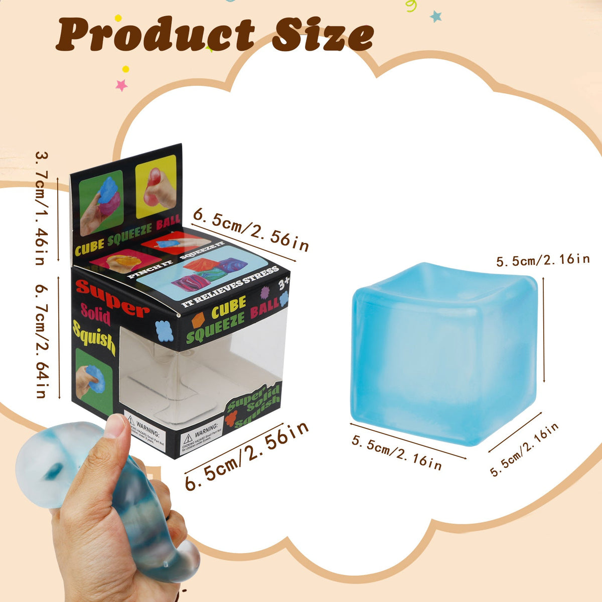 Candy Cube Squishy Toy – Slow Rising Stress Relief Sensory Fidget
