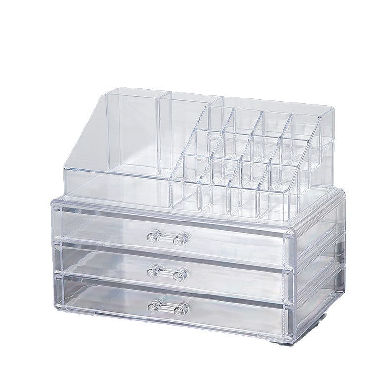 Acrylic Makeup Organizer with Drawers, Multilayer Clear Vanity Storage for Cosmetics, Lipstick, Skincare & Jewelry