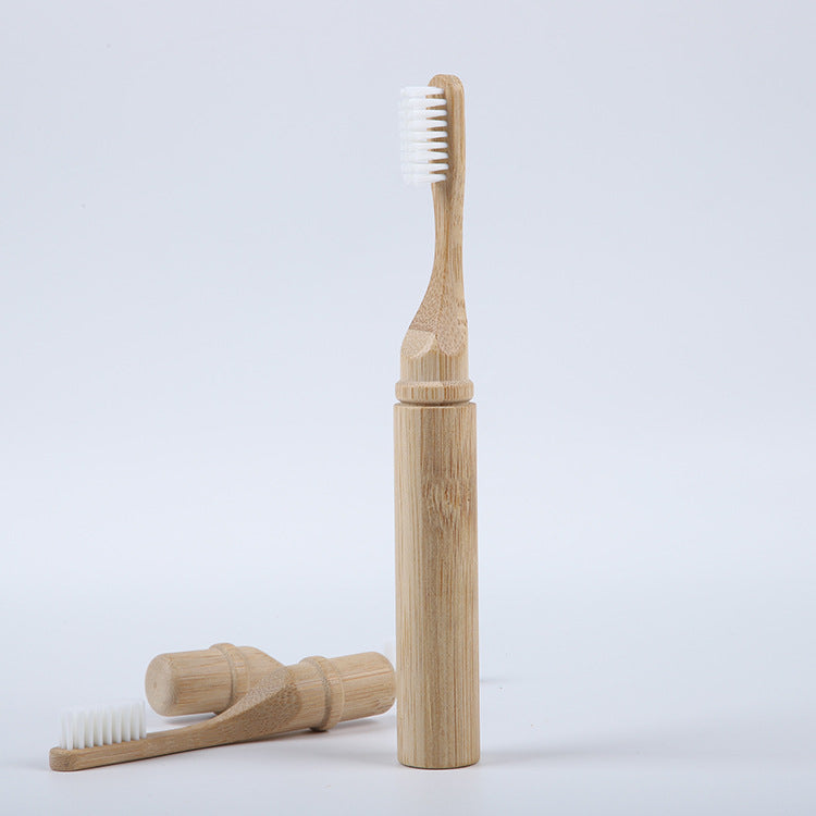 Bamboo Tube Toothbrush Set | Eco Friendly Travel Toothbrush with Portable Storage Case