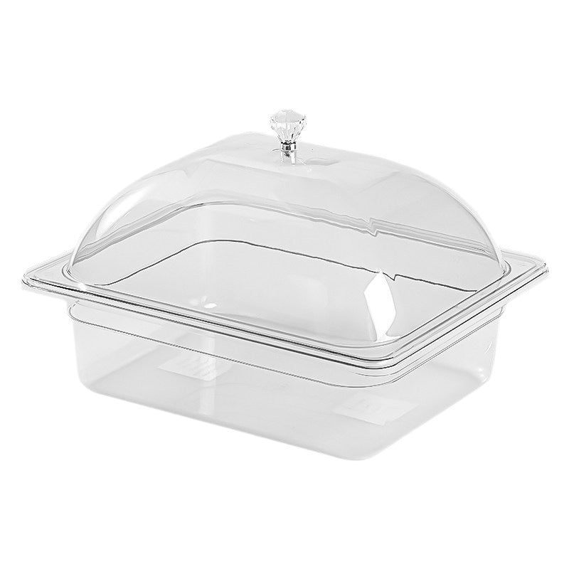 Large Acrylic Serving Tray with Lid, Clear Cold Food Display Container for Salads, Appetizers, Pickled Vegetables, and Buffet Catering – Commercial Grade