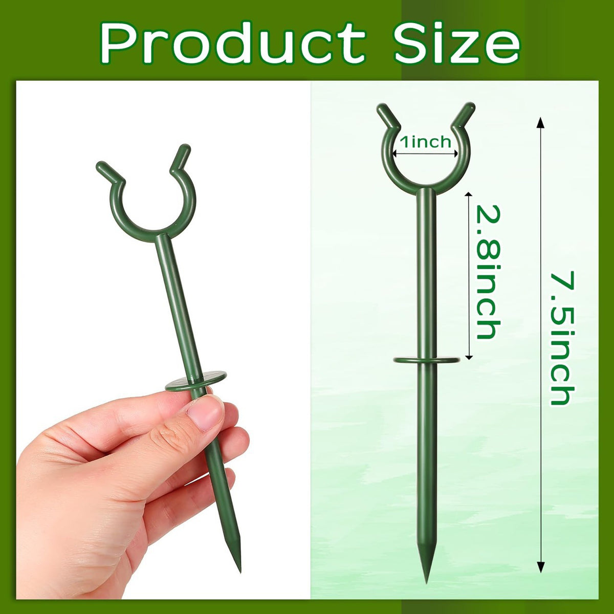 Garden Hose Holder Stakes – Heavy Duty Ground Support Clips for Water Hose Organization, Lawn & Garden Use