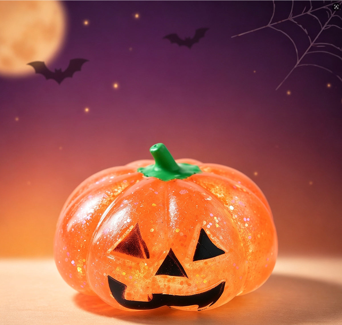 Halloween Pumpkin Squishy Toy, Jack-o’-Lantern Stress Relief Toy