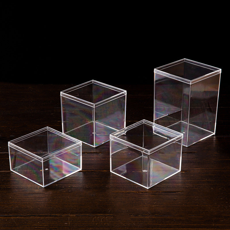 Clear Acrylic Square Box with Lid, Transparent Storage & Display Container for Jewelry, Candy, Gifts, and Small Collectibles