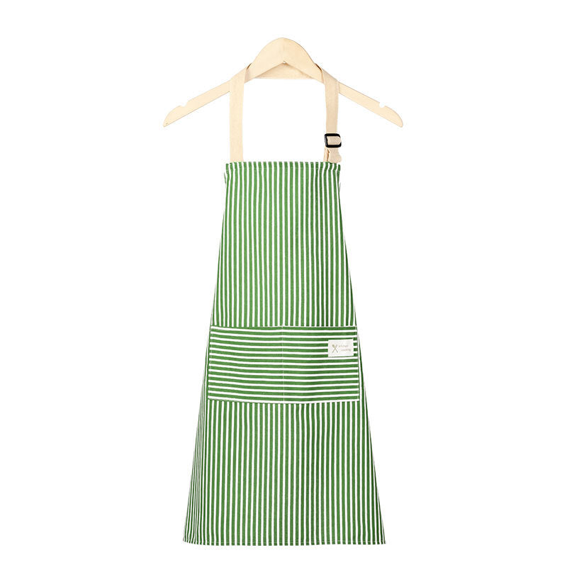 Cotton Linen Apron for Women, Cute Sleeveless Kitchen Smock with Front Pocket