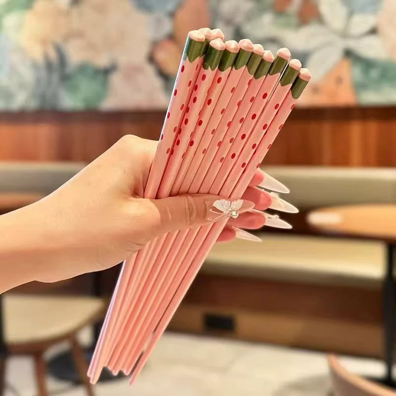 Ceramic Chopsticks Set – 10 Pairs Japanese Style Reusable Chopsticks for Home Kitchen Restaurant Dining Tableware