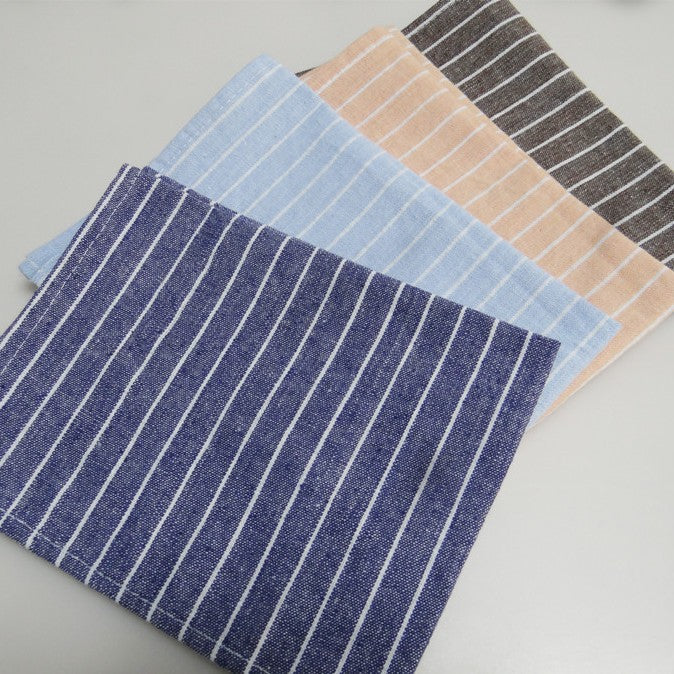 Japanese Cotton Tea Towel, Washable Yarn-Dyed Table Napkin