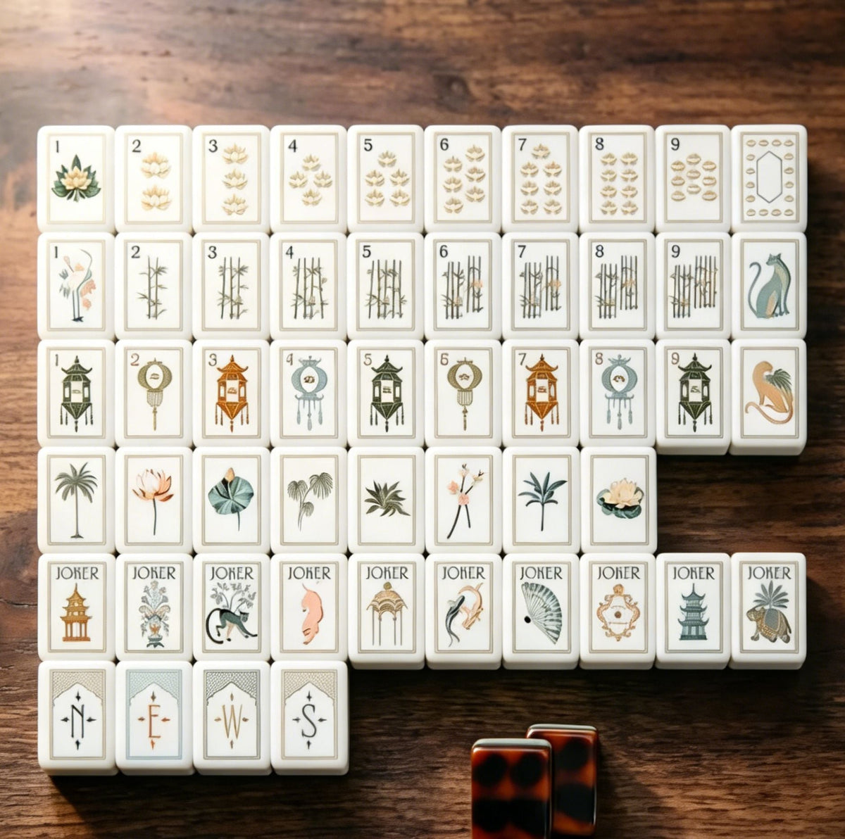 American Mahjong Game Set – Crystal Acrylic Mahjong Tiles