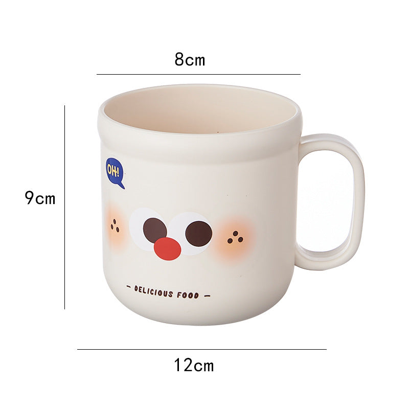 Cute Dog Plastic Mug – Adorable Cartoon Drinking Cup with Handle