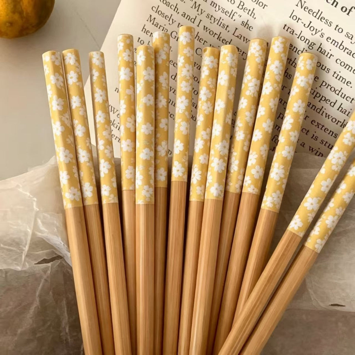 24cm Bamboo Chopsticks Pattern Reusable Tableware