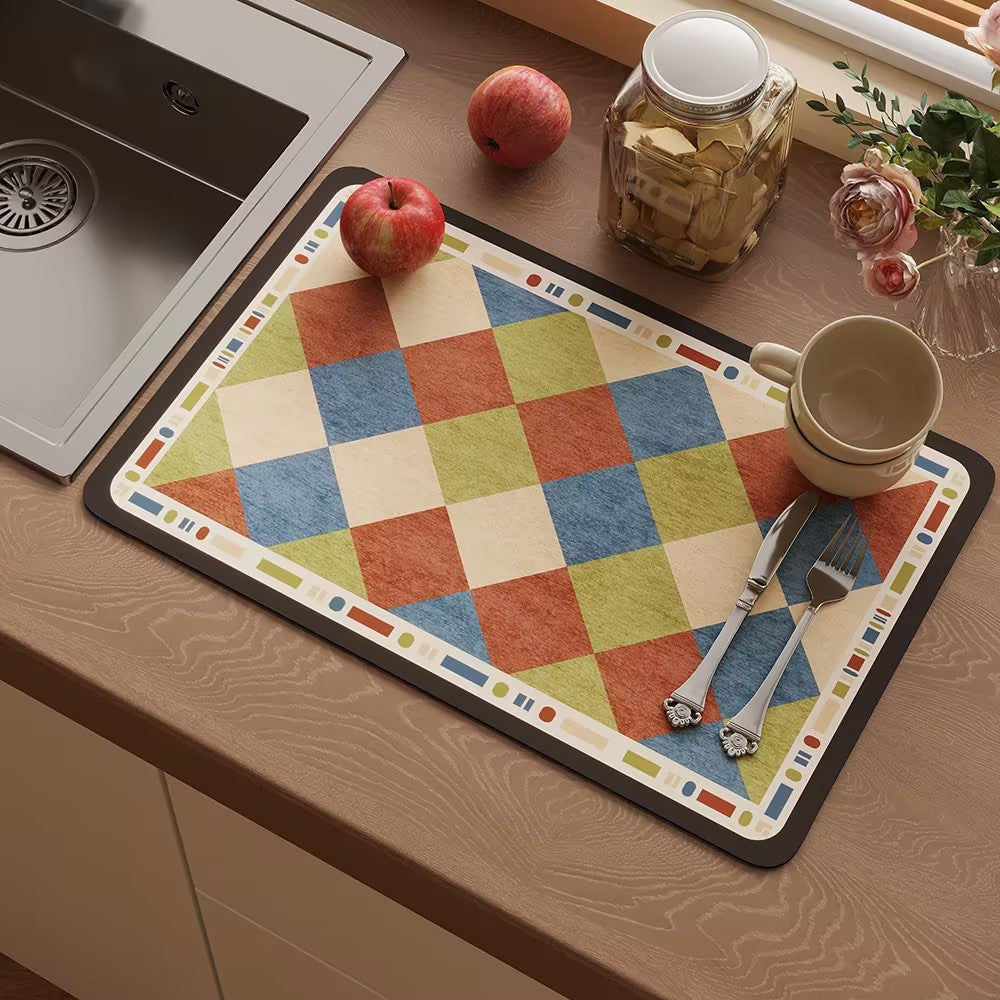 Decorative Kitchen Counter Mat – Waterproof Heat Resistant Table Protector Pad