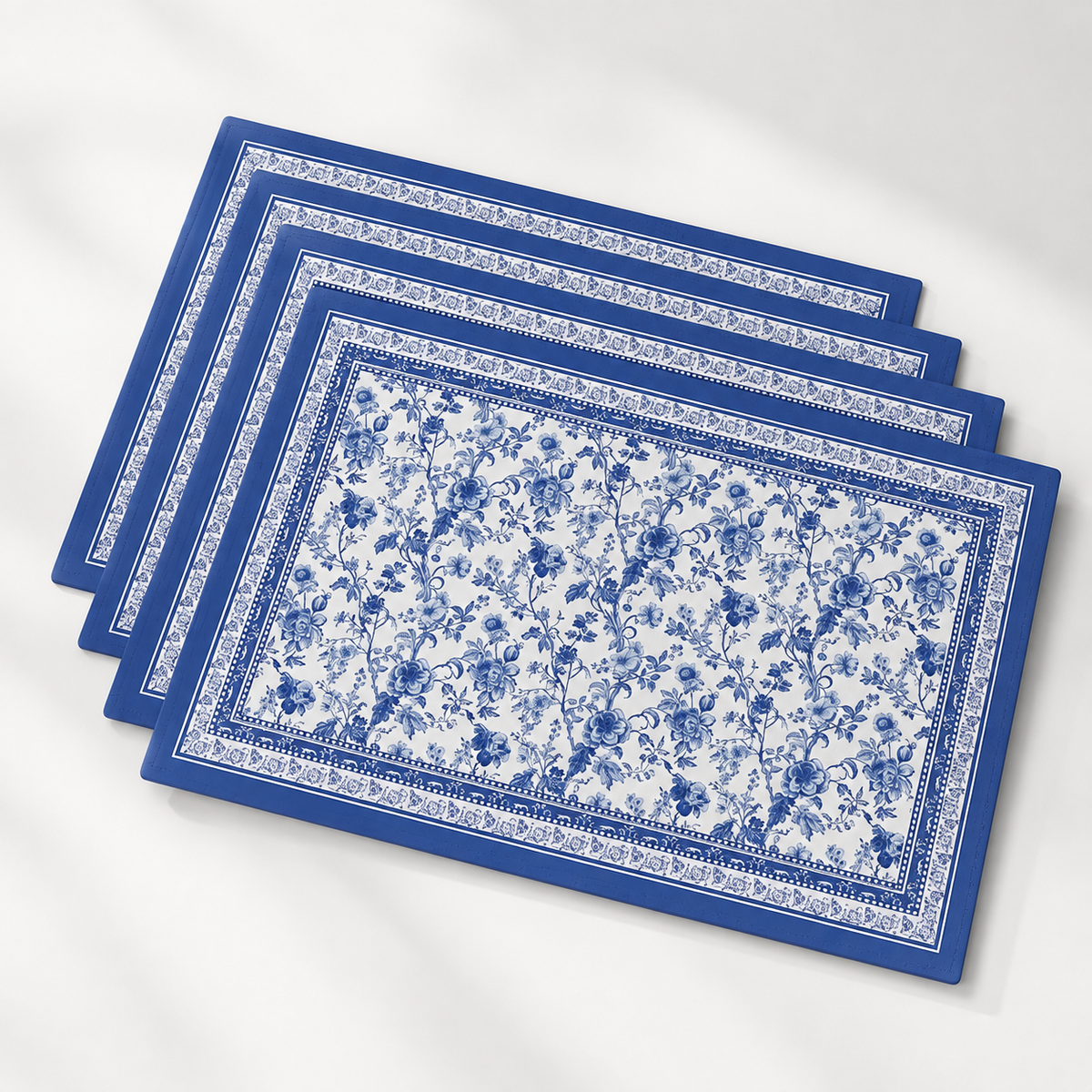 Floral Linen Placemat – Spring Summer Printed Heat-Resistant Table Mat
