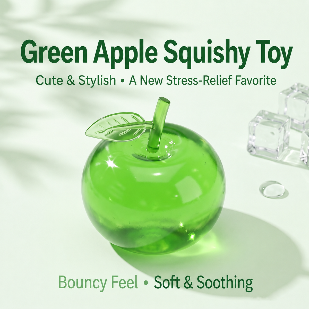 Apple Stress Relief Toy – Soft Silicone Squeeze Fidget Toy for Relaxation & Daily Stress Relief