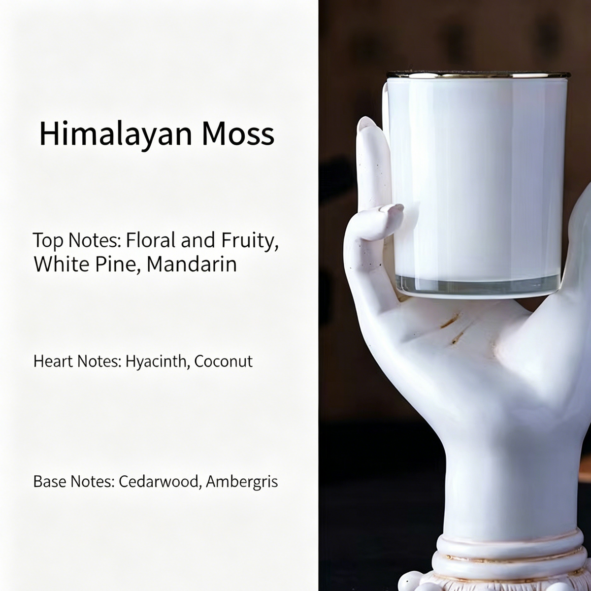 Vintage Hand Sculpture Soy Candle