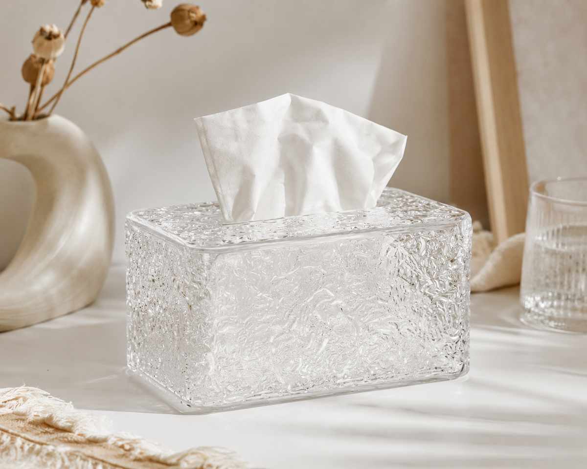 Minimalist Plastic Tissue Box Holder, Modern Living Room Napkin Organizer Case, Home Desktop Paper Storage