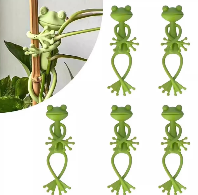 Cute Frog Plant Clip – Decorative Plastic Plant Support Clip for Indoor Plants, Garden Vines & Home Gardening