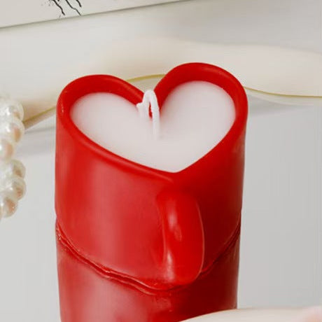 Heart-Shaped Soy Wax Candle