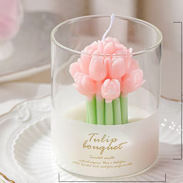 Tulip Bouquet Scented Candle Cup