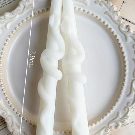 3D Sculpted Tapered Candle – Handmade Decorative Set