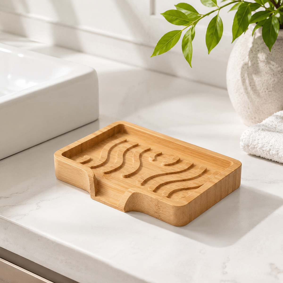 Bamboo Soap Dish – Quick Drain Soap Holder