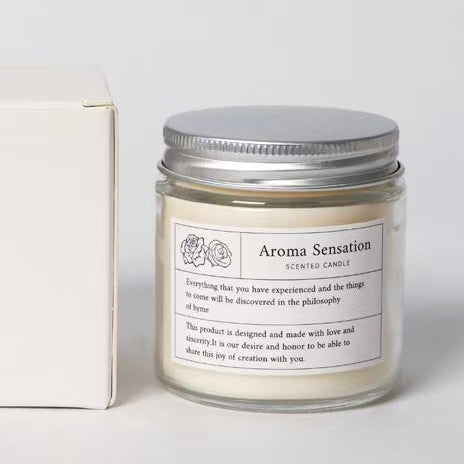 Clear Glass Scented Candle for Bedroom