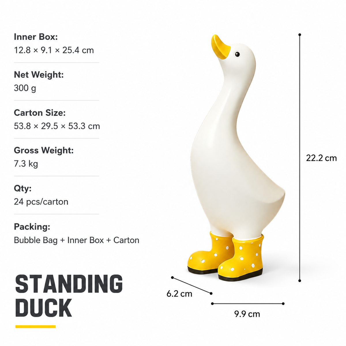 Resin Goose Figurine – Garden & Entryway Decorative Accent