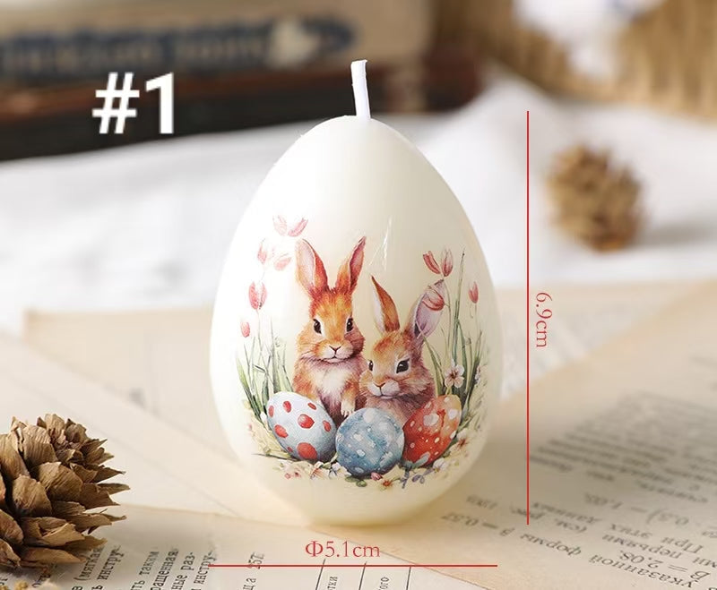 Easter Egg Scented Candle with Animal Print