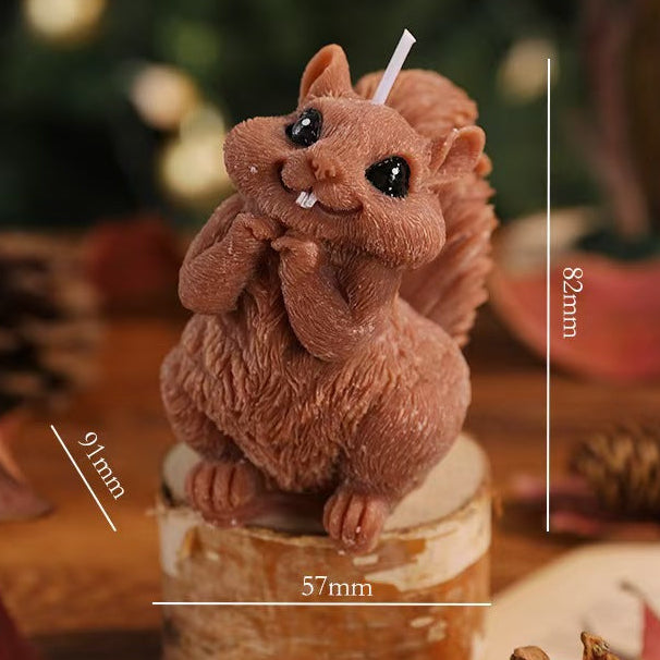 DIY Squirrel-Shaped Soy Wax Candle