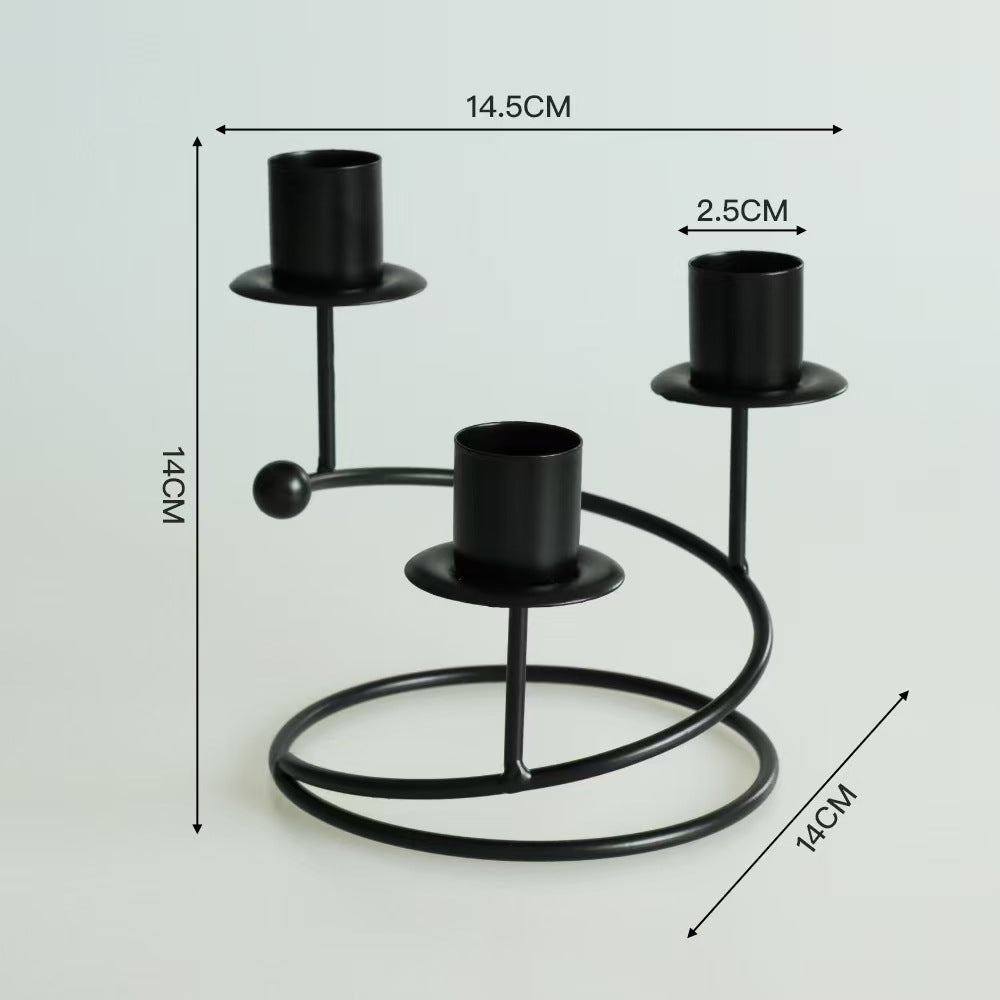 Candle Decor, Three-Headed Candleholder for Ambient Lighting