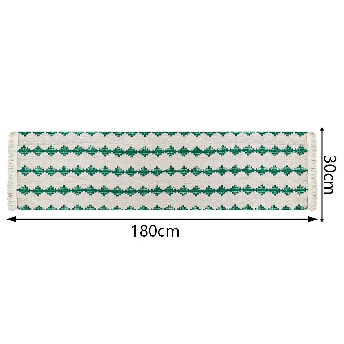 Christmas Striped Table Runner Woven Holiday Table Decor