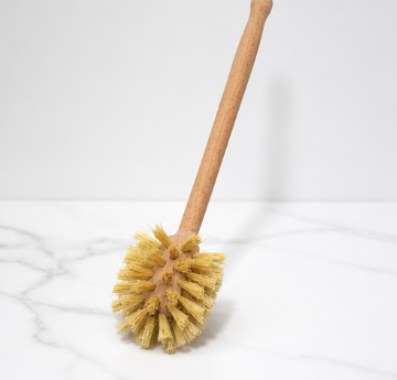 Long Handle Sisal Fiber Brush – Wooden Bottle Brush with Beechwood Handle