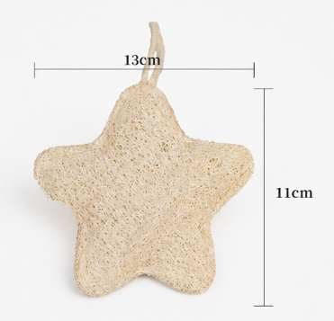 Natural Loofah Bath Scrubber – Cartoon Shower Sponge with Hanging Strap, Exfoliating Body Wash Pad for Adults & Kids