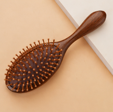 Cushion Air Massage Comb – Long Hair Detangling Brush Sandalwood Scalp Meridian Volumizing Comb